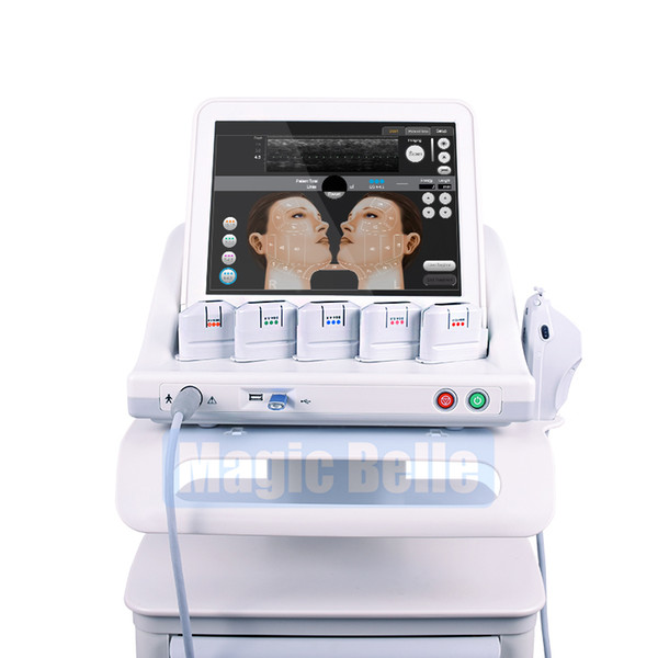 Medical Grade HIFU Slimming Machine Portable HIFU Wrinkle Removal High Intensity Focused Ultrasound with 5 heads