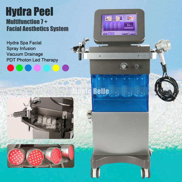 2019 hottest newly 7 in 1 Hydra Dermabrasion PDT LED Phton Spray Infusion Skin Rejuvenation Machine