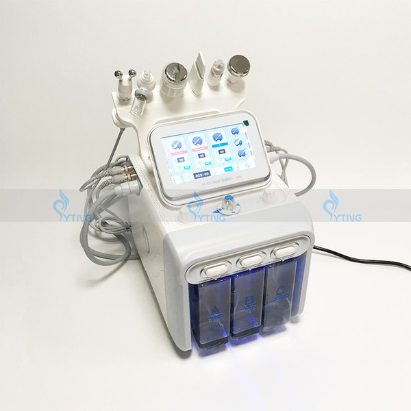 6in1 H2O2 Hydra Dermabrasion RF Bio lift Spa Facial Machine Hydro Microdermabrasion Facial Machine water aqua peel Cold Hammer Oxygen spray