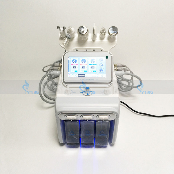 New 6 in 1 RF Water Hydrafacial Oxygen Jet Peel Facial Skin Cleaning Cold Hammer BIO Face Lift Dermabrasion Skin Scrubber Spa Machine