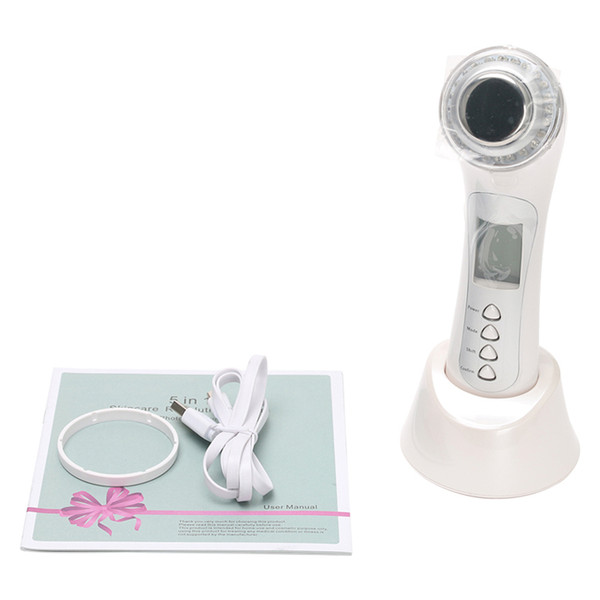 5 in 1 Galvanic Led Light Photon Therapy 3Mhz Ultrasonic High Frequency Ion Face Massager Facial Skin Beauty Home SpaTM-UP001