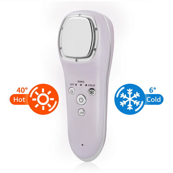 electric hot and cold ultrasound facial beauty machine and massager