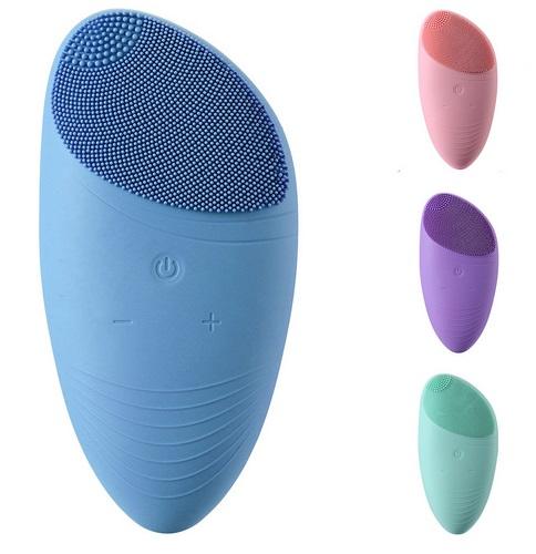 Facial Cleansing Brush Sonic Vibration Mini Face Cleaner Silicone Deep Pore Cleaning tool Electric Waterproof Massage