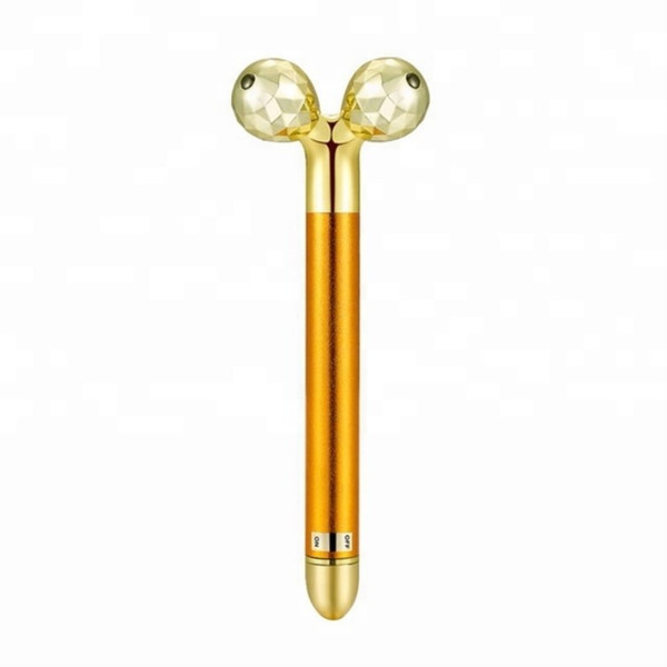 Face tighten beauty equipment 3D Ball Shape Beauty energy Bar 24K gold face beauty bar massager