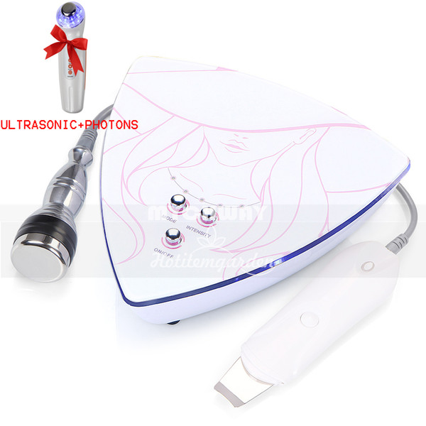 Multifunctional Portable Ultrasonic Skin Scrubber Cleaner Massager Ultrasonic Ulrtasonic Beauty Equipment + BIO Microcurrent