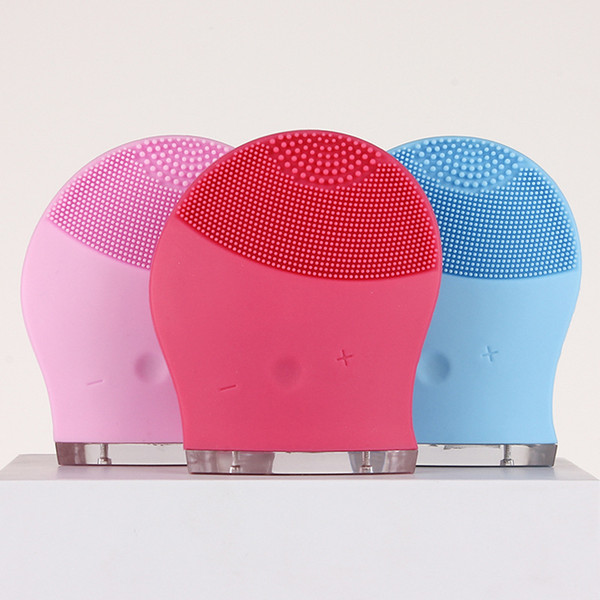 high quality Electric silicon Face Cleanser Vibrate Pore Clean Silicone Cleansing Brush Massager face beauty equipment free shipping