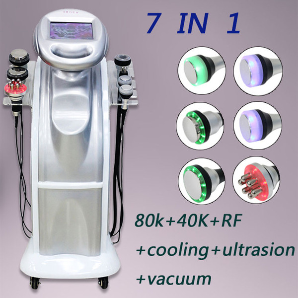 2019 Newest 7 in 1 hot sales 80K cavitation + 40K Vacuum Cavitation System ultrasound tripolar sixpolar body slimming machine