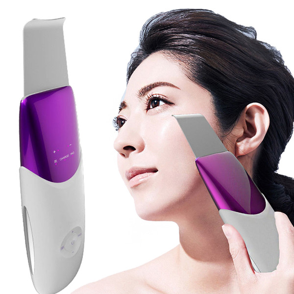 Hot Ultrasonic Face Cleaner Blackhead Dead Skin Remove Skin Scrubber Galvanic Ion Spa Beauty Device Facial Massager Face Lift Tight Machine