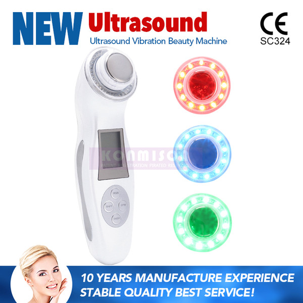 Multifunction Vibration Ultrasound Massage Led Galvanic Facial Machine For Skin Rejuvenation Wrinkle Removal Home Use Beauty Equipment