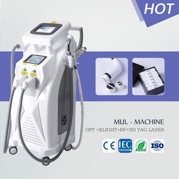 5 in 1 Multifunction Strong Energy OPT SHR IPL Laser Hair Removal ND YAG Laser Tattoo Removal Beauty Machine IPL&RF & ND YAG&Elight