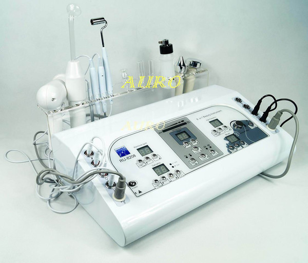 cautery vacuum spray brush cleaning high frequency ultrasonic galvanic 8 in 1 facial machine beauty machine AU-8208