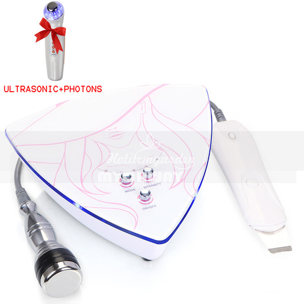 Facial Device Ultrasonic Skin Scrubber and Ultrasonic Machine for Skin Cleaning with LED Light Photon Machine