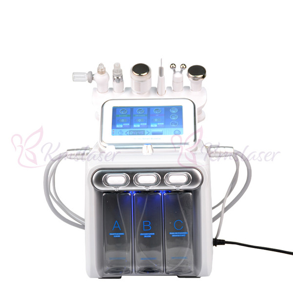 6 in 1 hydra facial hydrodermabrasion water dermabrasion aqual skin peeling professional facial machine