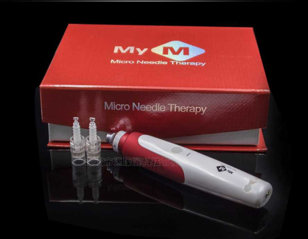 Electric Derma Pen Stamp Auto Micro Needle Roller Anti Aging Skin Therapy Wand MYM Derma Pen