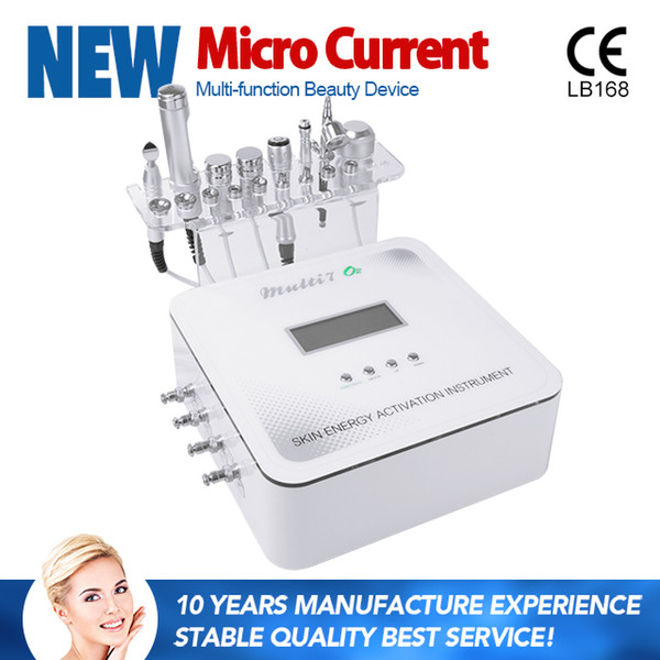 Newest 7 in 1 Multifunction Oxygen RF BIO Cooling Dermabrasion Mesotherapy Machine For Face Lifting Anti-aging