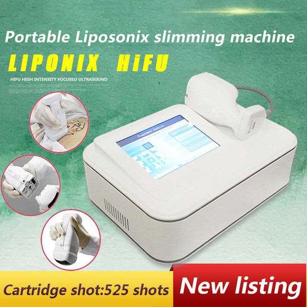 2019 New version Portable HIFU high intensity focused ultrasound Liposonix cellulite reduction slimming machine fast shipping