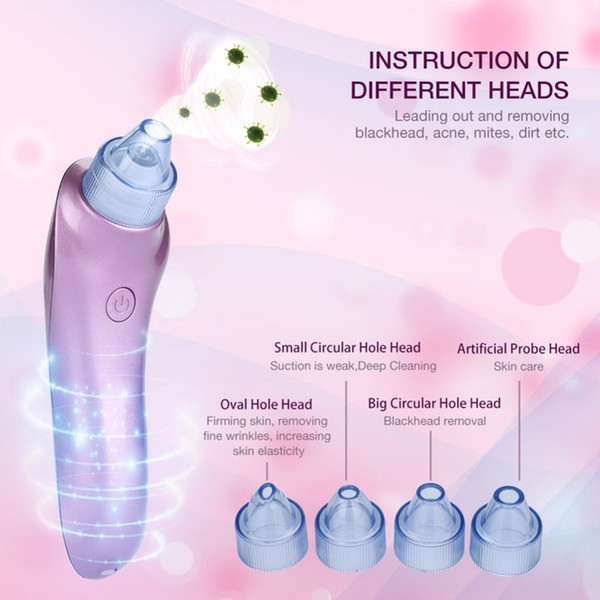 Vacuum Pore Cleaner Face Cleaning Blackhead Removal Suction Black Spot Cleaner Facial Cleansing Cosmetology Face Machine DHL free