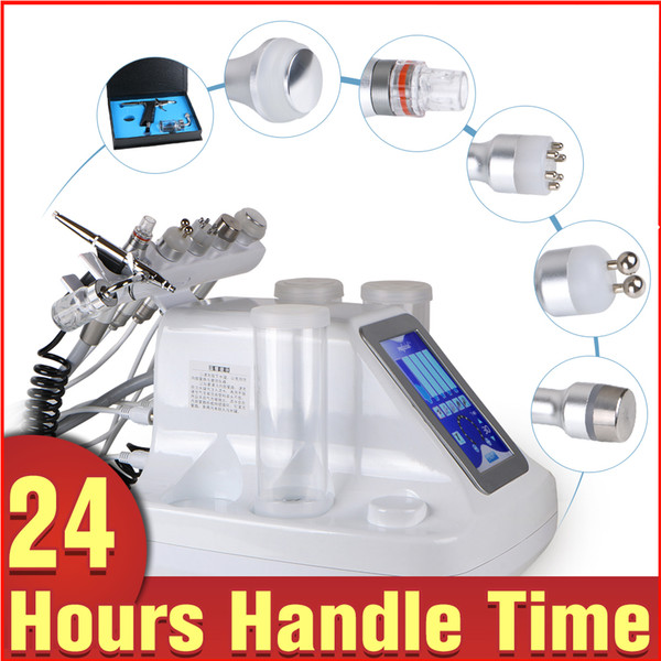 6 In 1 Dermabrasion Rf Bio-lifting Spa Facial Machine Hydro Microdermabrasion Facial Machine Cold Hammer Ultrasonic Skin Rejuvenaiton