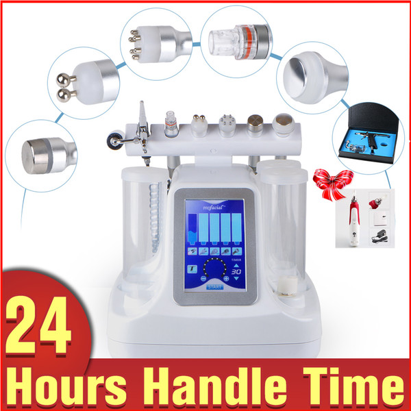 6 In 1 Ultrasonic Vacuum RF Water Dermabrasion Deep Cleansing Hydro Dermabrasion facial peeling Machine spa+gift