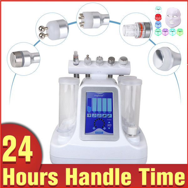 Ultrasonic RF Hydra Dermabrasion Anti Wrinkle Bio Microcurrent Skin Lift Machine+led mask