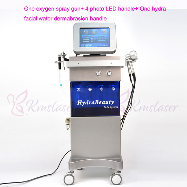 7 in 1 USA Popular Skin Spa System oxygen water machine SPA16 Hydra facial oxygen spray gun hydro dermabrasion led light therapy machine