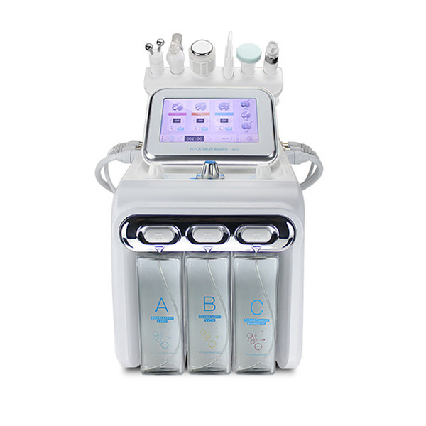 Hot Upgrade Oxygen Jet 6 in 1 Small Bubble Skin Care Tools Ultrasonic RF Hydra Deep Facial Pore Clean Facial Massage Machine