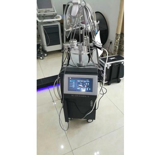 Multifunction Hyperbaric Pure Oxygen Jet Peel Hydra Facial Skin Care Machine with Ultrasonic RF Microcurrent PDT Light Therapy Equipment