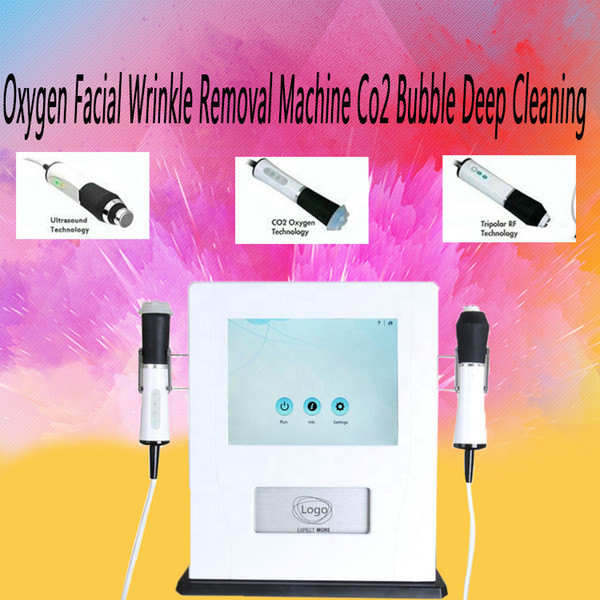 High Quality Portable Oxygen Facial Wrinkle Removal Machine Co2 Bubble Deep Cleaning RF Ultrasonic Beauty Machine For Salon Use CE/DHL