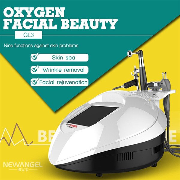 Newest facial skin deep cleaning home use oxygen facial machine skin peeling face lifting water oxygen aqua peeling machine