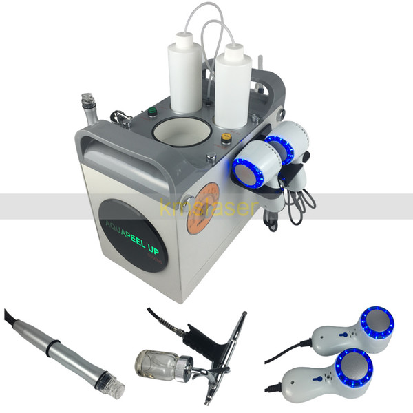 Strong vacuum 3 in 1 hydra facial water dermabrasion with 8 tips cold hammer cooling freezing oxygen spray gun deep cleansing spa machine