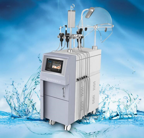 Multifunction Hyperbaric Pure Oxygen Jet Peel Hydra Facial Machine with Ultrasonic RF Microcurrent PDT Light Therapy Equipment