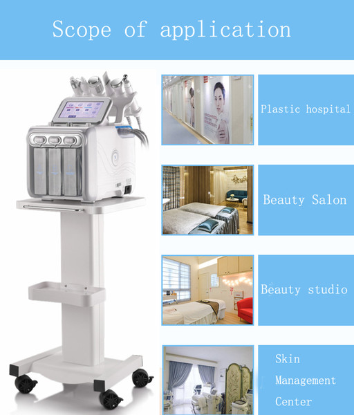 6in1 H2-O2 Dermabrasion RF Bio-lifting Spa Facial Hydro Microdermabrasion Facial Machine water Cold Hammer Oxygen Spray Beauty equipment