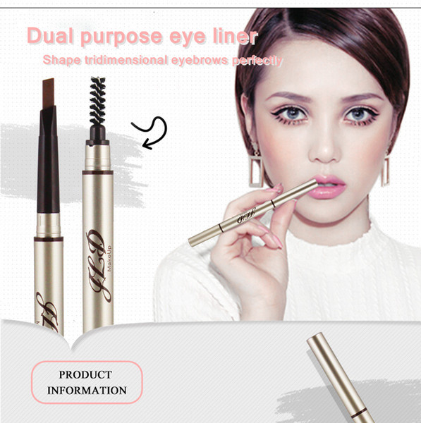 Tamax MP006 JIALANDAI 5 Color Double Ended Eyebrow Pencil Waterproof Smudge-proof Brow Pen with Brow Brush Makeup Automatic Make Up Women