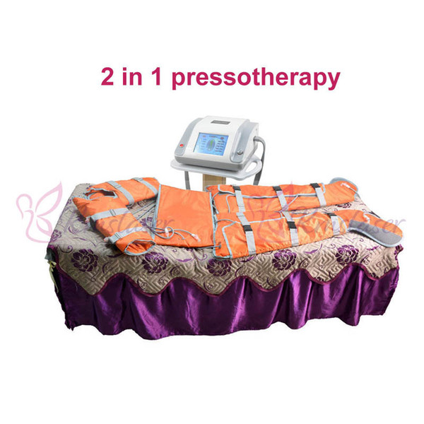 HOT ! 2 In1 Far Infrared Pressotherapy Sauna blanket Air Pressure Pressotherapy Lymph Drainage Body Slimming Machine