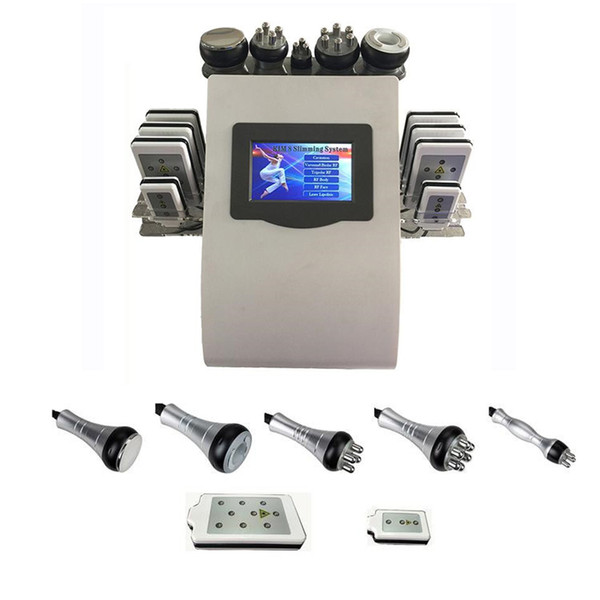 New Promotion 6 In 1 Ultrasonic Cavitation Vacuum Radio Frequency Lipo Laser Slimming Machine for Spa