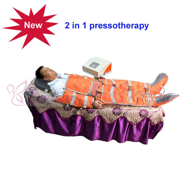 2 in 1 Infrared light air pressure pressotherapy Air wave pressure pressotherapy slimming de-toxin lymphatic drainage machine