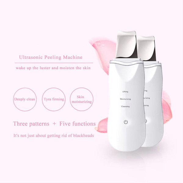 Hot sell women facial ultrasonic shovel machine blackhead removal sonic skin scrubber fashionable remove pimples beauty apparatus