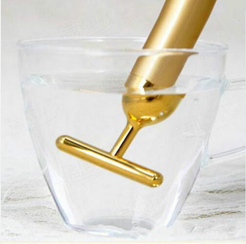 Technology From Japan 24K Beauty Bar Golden Derma Roller Energy Face Massager Beauty Care Vibration Facial Massage Electric
