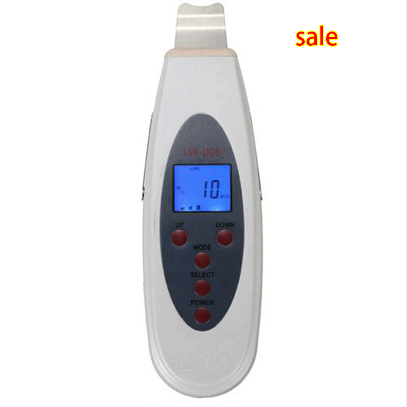 Fashion Portable Large LCD Screen Ultrasonic Skin Scrubber Beauty Machine Peel Facial Spa Salon Equipment For Men Or Female Free Shipping