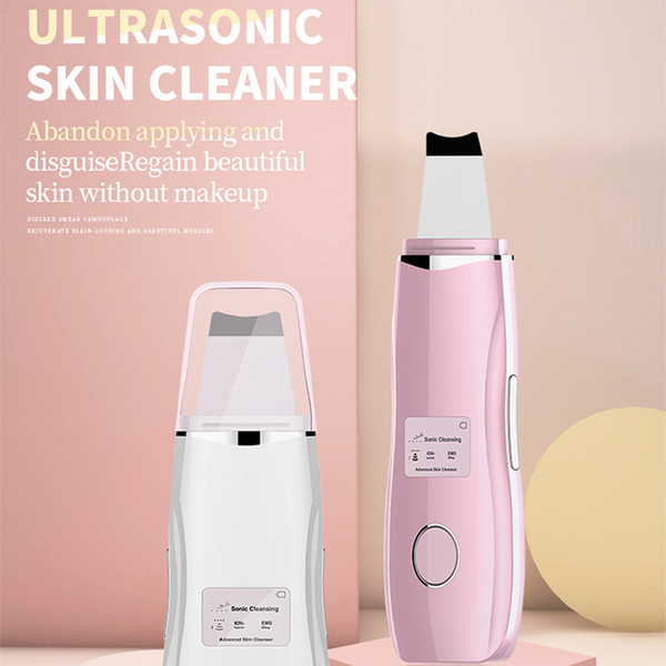 2019 New Deeply Ultrasonic Face Pore Skin Scrubber Cleaner Beauty Device Ultrasound Vibration Facial Cleansing Peeling