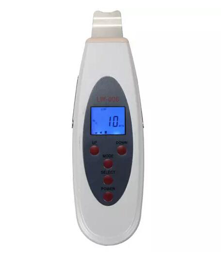 Fashion Portable Large LCD Screen Ultrasonic Skin Scrubber Beauty Machine Peel Facial Spa Salon Equipment For Men Or Female Free Shipping