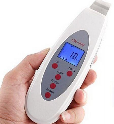 Fashion Portable Large LCD Screen Ultrasonic Skin Scrubber Beauty Machine Peel Facial Spa Salon Equipment For Men Or Female Free Shipping