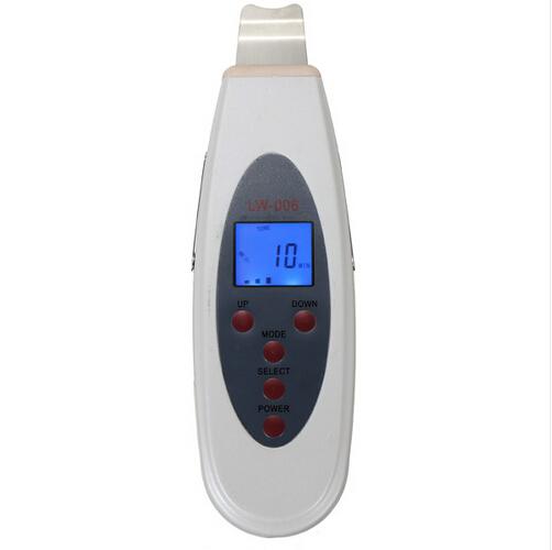 Fashion Portable Large LCD Screen Ultrasonic Skin Scrubber Beauty Machine Peel Facial Spa Salon Equipment For Men Or Female Free Shipping
