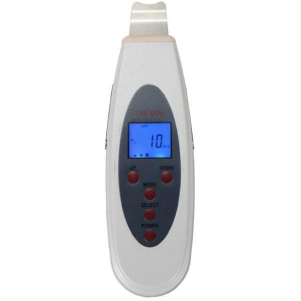 Fashion Portable Large LCD Screen Ultrasonic Skin Scrubber Beauty Machine Peel Facial Spa Salon Equipment For Men Or Female Free Shipping