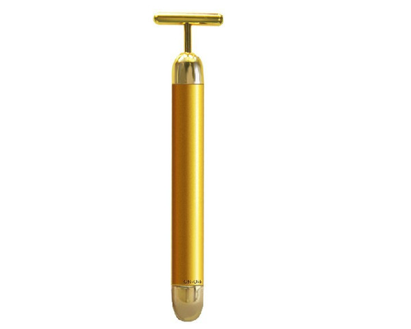 Technology From Japan 24K Beauty Bar Golden Derma Roller Energy Face Massager Beauty Care Vibration Facial Massage Electric