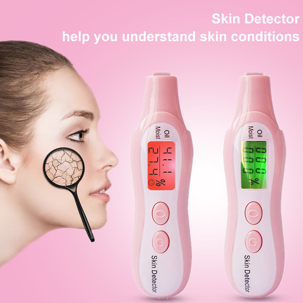 LCD Digital Display Body Moisture Monitor Detector Face Skin Tester Moisture Water Oil Analyzer Skin Sensor Fluorescer Detector