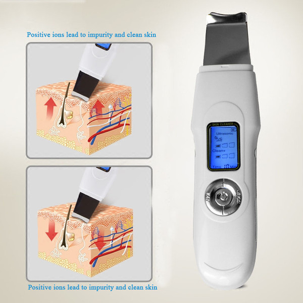 Hot Sell Deeply Ultrasonic Face Pore Skin Scrubber Cleaner Beauty Device Ultrasound Vibration Facial Cleansing Peeling
