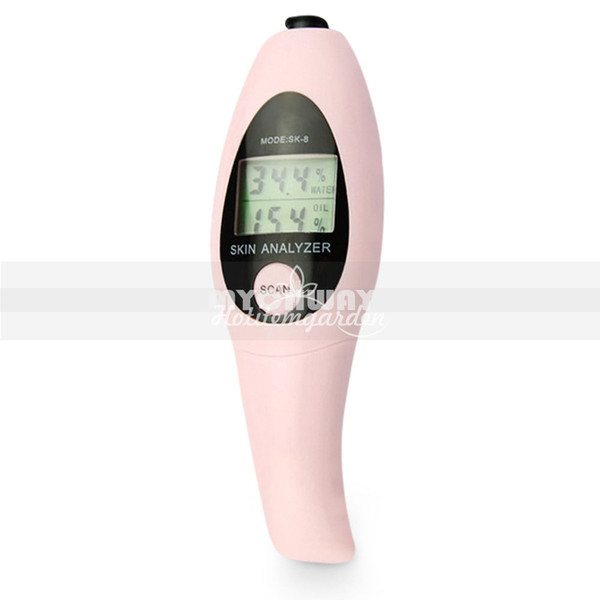 Pink Precision Skin Analyzer Digital LCD Display Facial Body Skin Moisture Oil Tester Face Care Tool Health Monitor