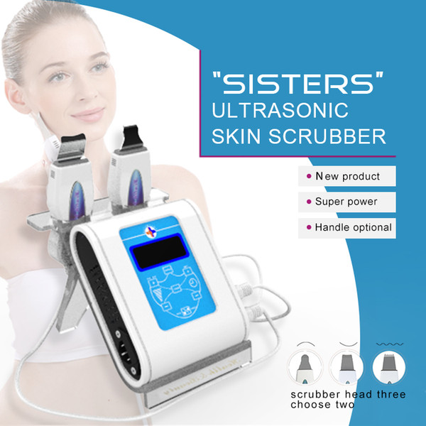 NEWEST !!! Home Use Skin Scrubber Ultrasonic Facial Peeling Spa Beauty Massager Acne Removal Skin Cleansing Ultrasonic Face Cleaning Machine