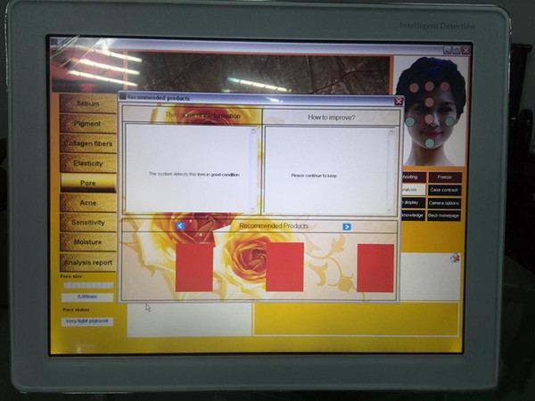 touch screen intelligent skin analyzer skin analysis software Skin Diagnosis machine